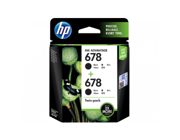 HP 678 Twin Pack Black Ink